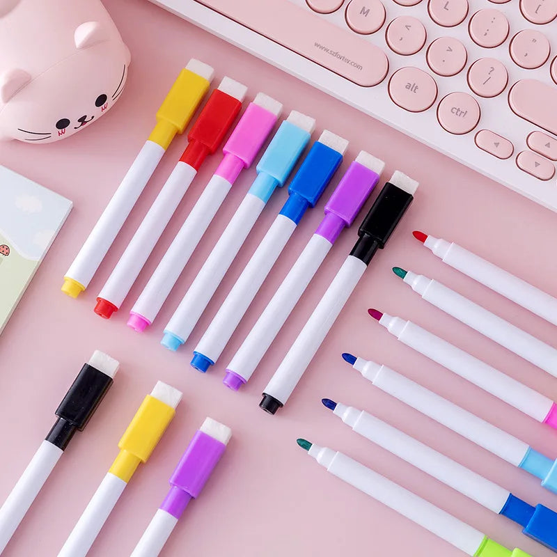 8PCS Erasable Whiteboard Markers Board Marker School Supplies CSB03