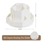 New 360°Rotatable Pen Holder Large Capacity Desk Pencil Storage Box 9-Grid Stationery Organizer School Office Pen Stand