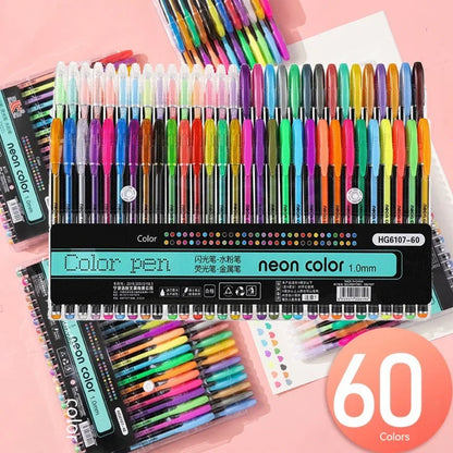 12-60Pcs Metallic Glitter Colors Gel Pens