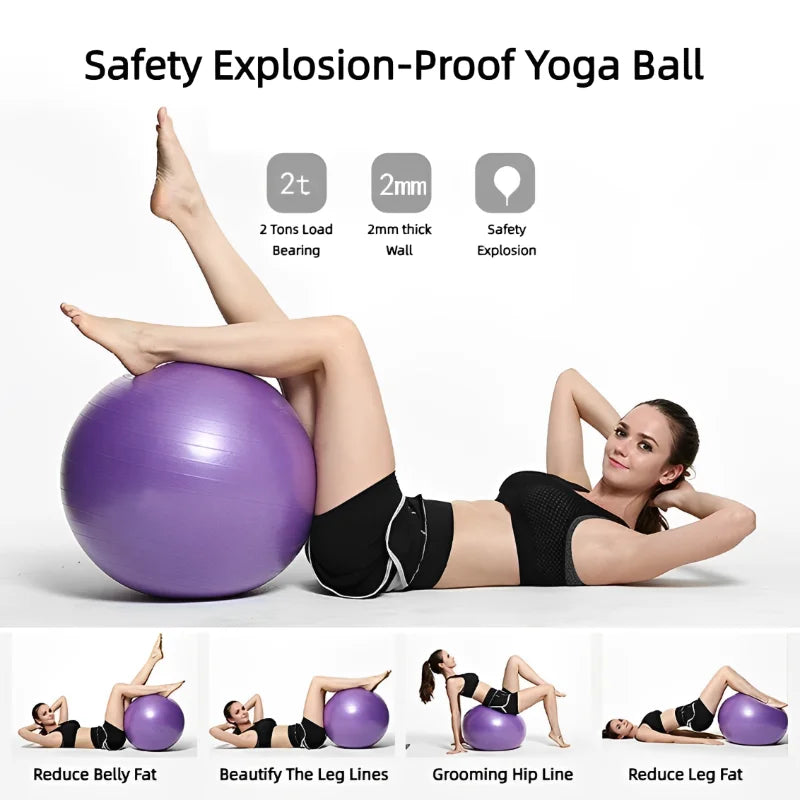 45CM-95CM Yoga Pilates Soft Big Ball Gym For Fitness Workout Exercise Balls Thickened Explosion-Proof Home Pvc Equipmen