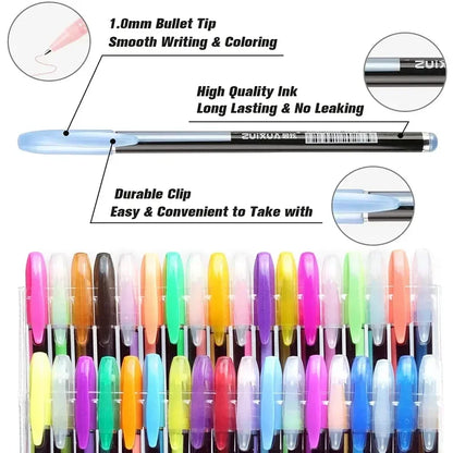 12-60Pcs Metallic Glitter Colors Gel Pens