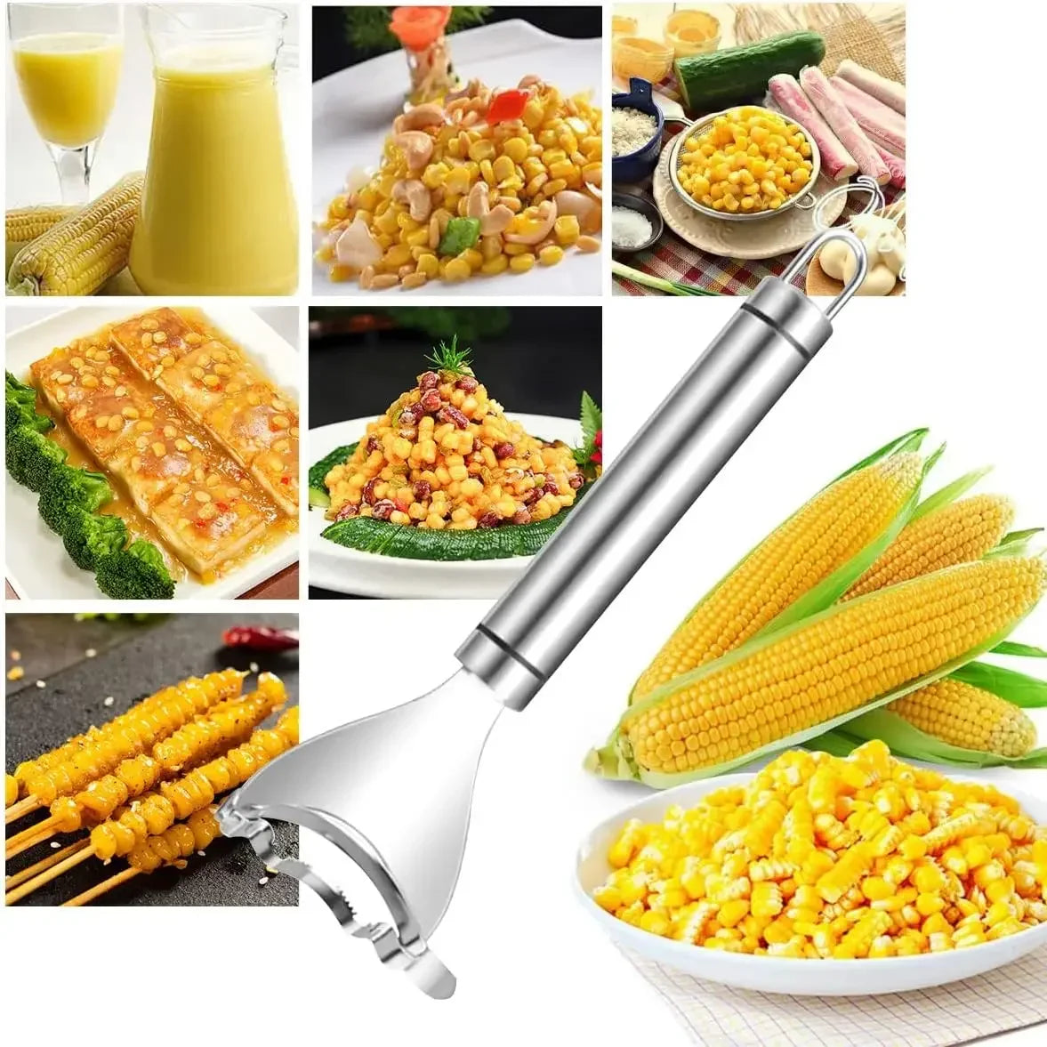 Stainless Steel Corn Peeler Serrated Corn Stripper Peelers Cob Shaver Planer Thresher Cutter Kitchen  Vegetable Gadget Tool