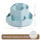 New 360°Rotatable Pen Holder Large Capacity Desk Pencil Storage Box 9-Grid Stationery Organizer School Office Pen Stand