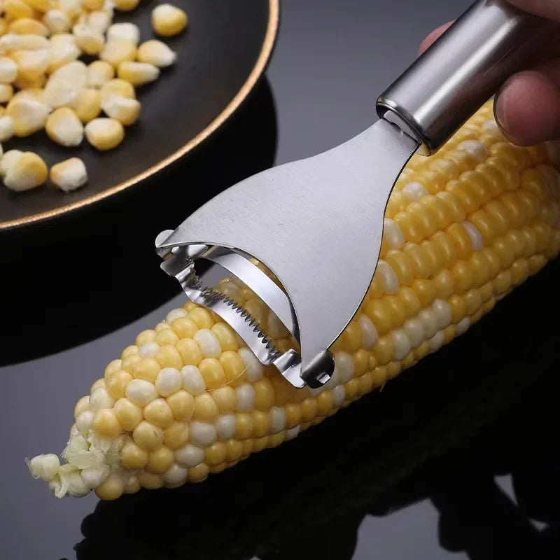 Stainless Steel Corn Peeler Serrated Corn Stripper Peelers Cob Shaver Planer Thresher Cutter Kitchen  Vegetable Gadget Tool
