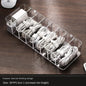 The transparent plastic Data Cable Storage Box household cable MobilePhone Charger Charging Cable Finishing Box Divided Grid Box
