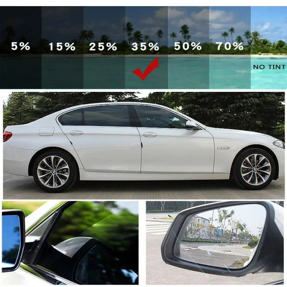 50x3m Car Windshield Sun Visor Strip Tint Film Front Glass VLT 1%-50% Sun Shade Window Film Decal Car UV Protector Foils Stickes