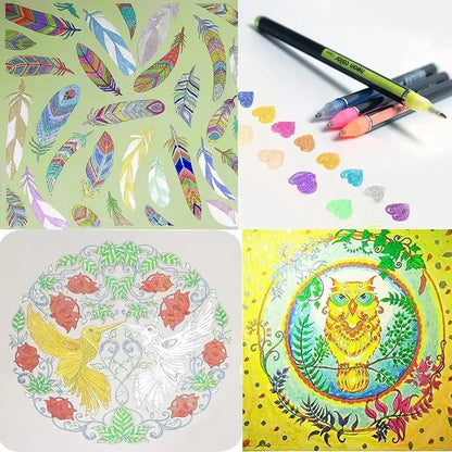 12-60Pcs Metallic Glitter Colors Gel Pens